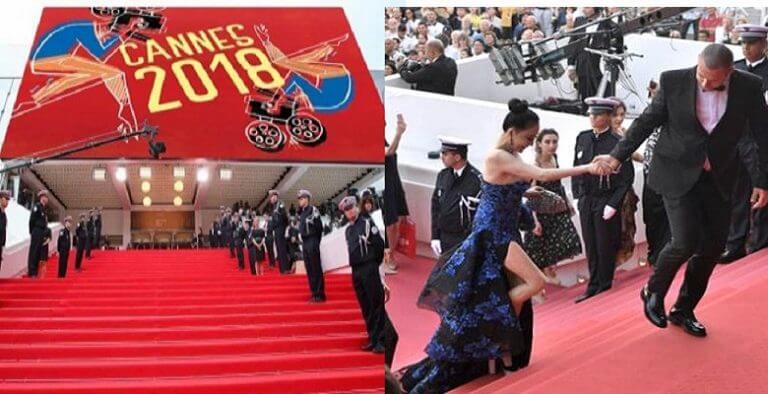 Cannes Film Festivali’nin Açılışına, Yere Kapaklanan Konuk Damga Vurdu