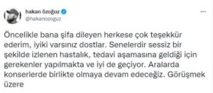 Hakan Özoğuz 'un  O Paylaşımı