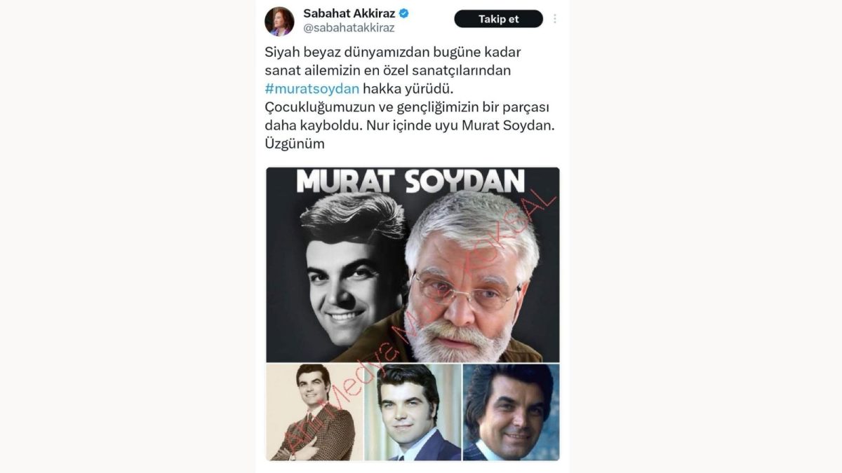 Murat Soydan’ın Vefatı Sanat Camiasını Yasa Boğdu